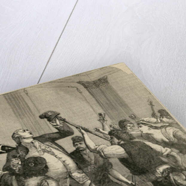 The Populace Compelling Louis XVI to Adopt the 'Red Cap', 1792 by English School