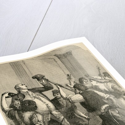 The Populace Compelling Louis XVI to Adopt the 'Red Cap', 1792 by English School