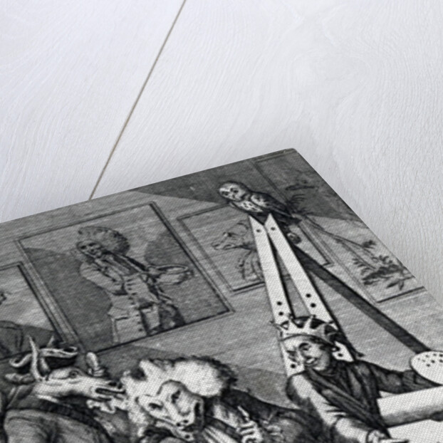 The Painter submitting his picture to the Examination of Connoisseurs and Antiquarians, 1774 by English School