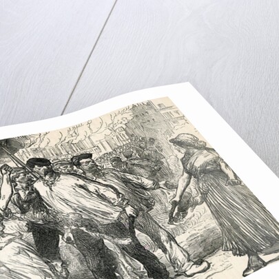 Insurgents Ravaging The Streets of Paris, taken from Cassell's Illustrated History, 1872 by English School