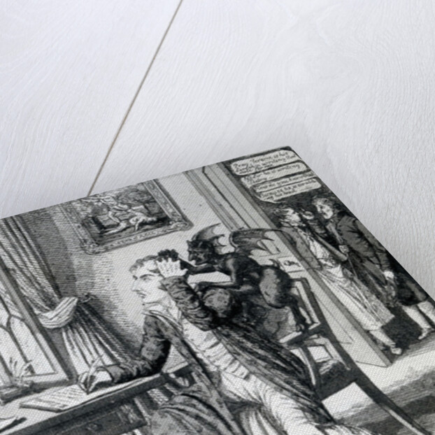 A Noble Poet - Scratching up his Ideas, published by J. Johnston, 1823 by English School