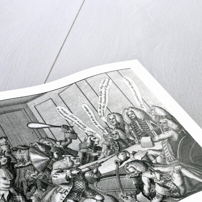 The Siege of Warwick-Castle, or The Battle between the Fellows and Licenciates, 1768 by English School