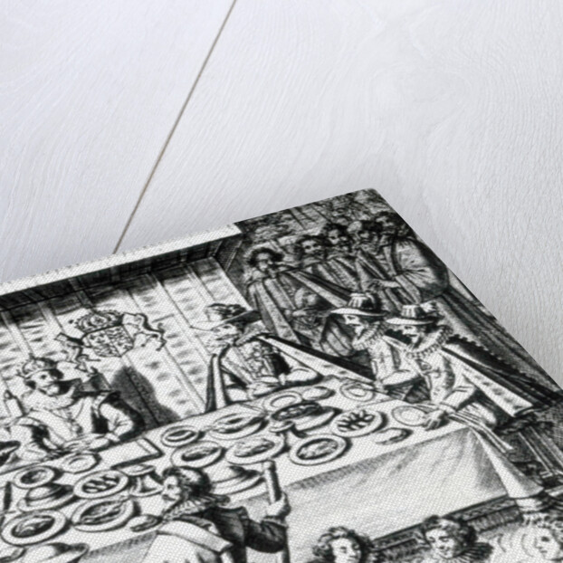 King James feasting with Spanish ambassadors, 1624 by Melchior Tavernier