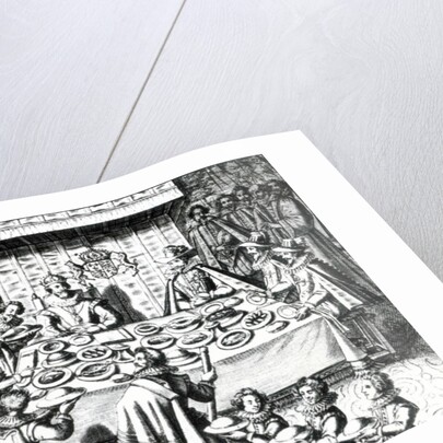 King James feasting with Spanish ambassadors, 1624 by Melchior Tavernier