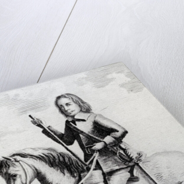 Portrait of Major General Desborough on horseback by English School