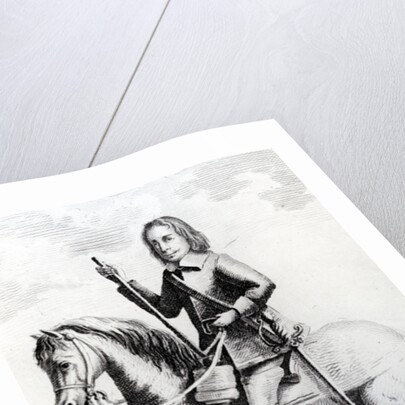 Portrait of Major General Desborough on horseback by English School