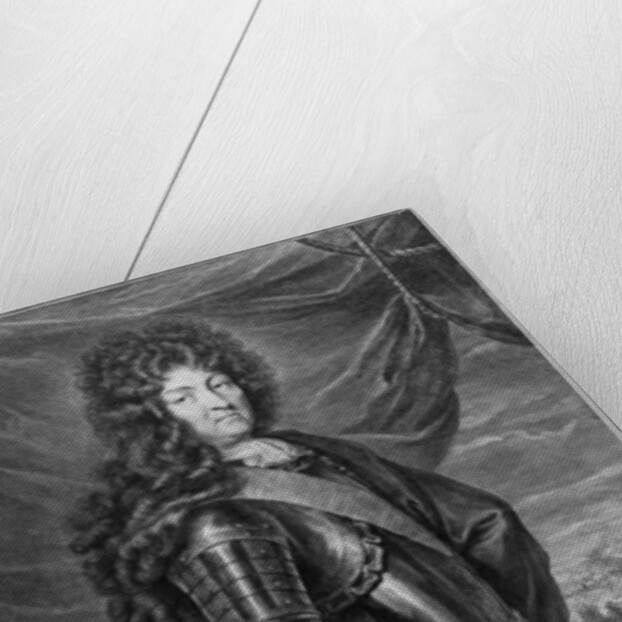 Portrait of Louis XIV engraved by Gerard Edelinck by Jean de la Haye