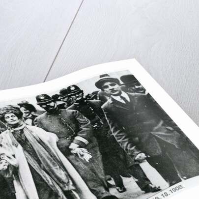 Arrest of Mrs Emmeline Pankhurst in Victoria Street, 13th February 1908 by English Photographer