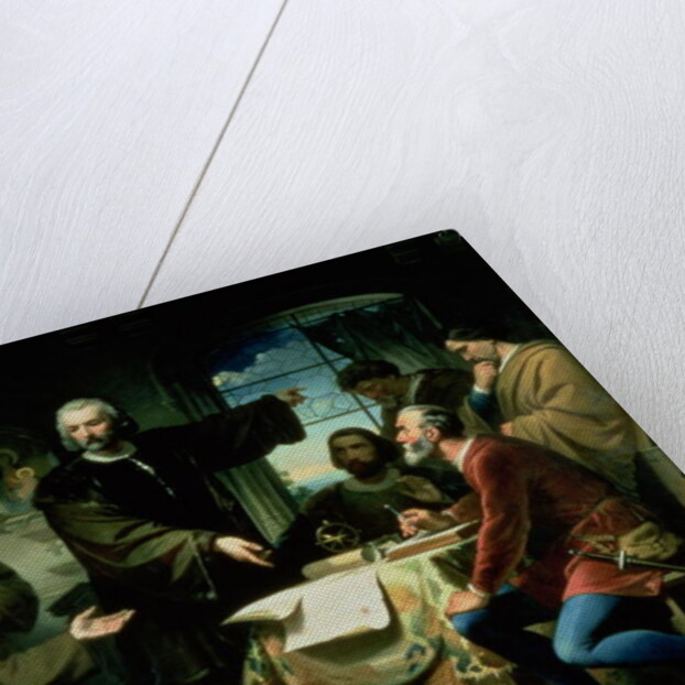 Christopher Columbus in the Monastery of la Rabida, 1856 by Eduardo Javier Ramon Cano de la Pena