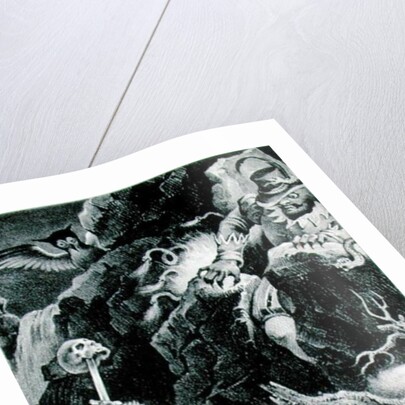 Scene from the opera 'Der Freischutz' by Carl Maria von Weber lithograph by Adam et Hostein by Johann Heinrich Ramberg (after)