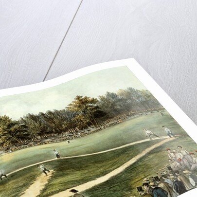 The American National Game of Baseball - Grand Match at Elysian Fields, Hoboken, NJ, 1866 by N. and Ives J.M. Currier