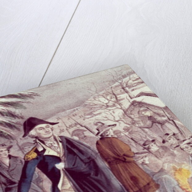 George Washington at Valley Forge, on Dec. 1777 by American School