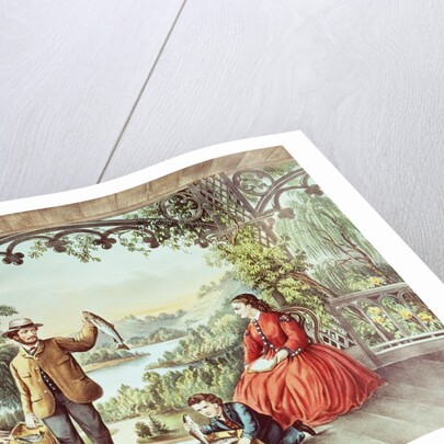 Home from the Brook, The Lucky Fishermen by N. and Ives J.M. Currier