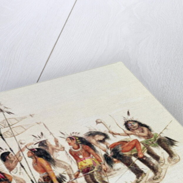 The Snow-Shoe Dance: To Thank the Great Spirit for the First Appearance of Snow by George (after) Catlin