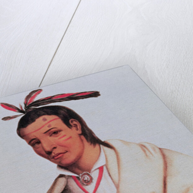 Portrait of A-Mis-Quam, a winnebago brave by School American