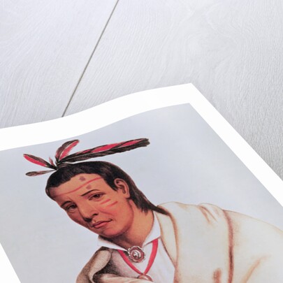 Portrait of A-Mis-Quam, a winnebago brave by School American