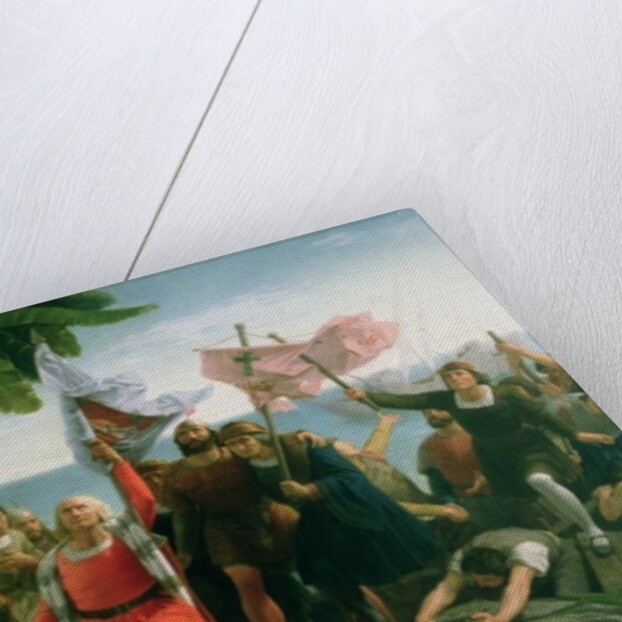 The First Landing of Christopher Columbus in America, 1862 by Dioscoro Teofilo Puebla Tolin