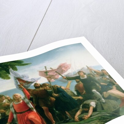 The First Landing of Christopher Columbus in America, 1862 by Dioscoro Teofilo Puebla Tolin