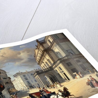 Front of La Scala Theatre, 1852 by Angelo Inganni