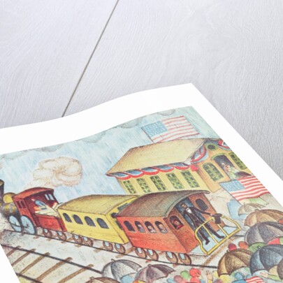 Lincoln Leaving Springfield, Illinois by Train by School American