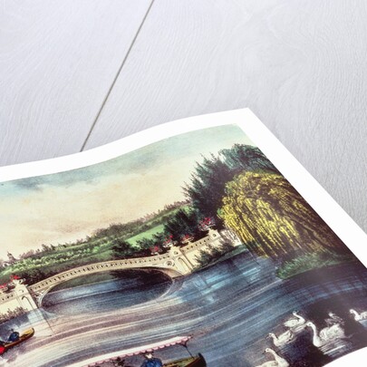 Central Park - The Bridge by N. and Ives J.M. Currier