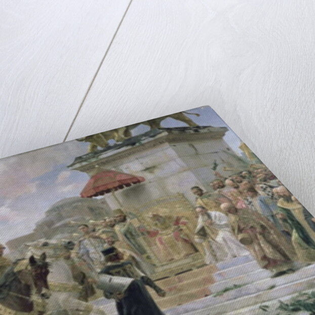 The Arrival of Roger de Flor in Constantinople in 1303 with 8000 'Almogavares' serving the Byzantine Emperor in Battle against the Turks, 1888 by Jose Moreno Carbonero