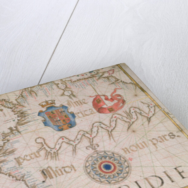 Peru and the Amazon, detail from a world atlas, 1565 by Diego Homem