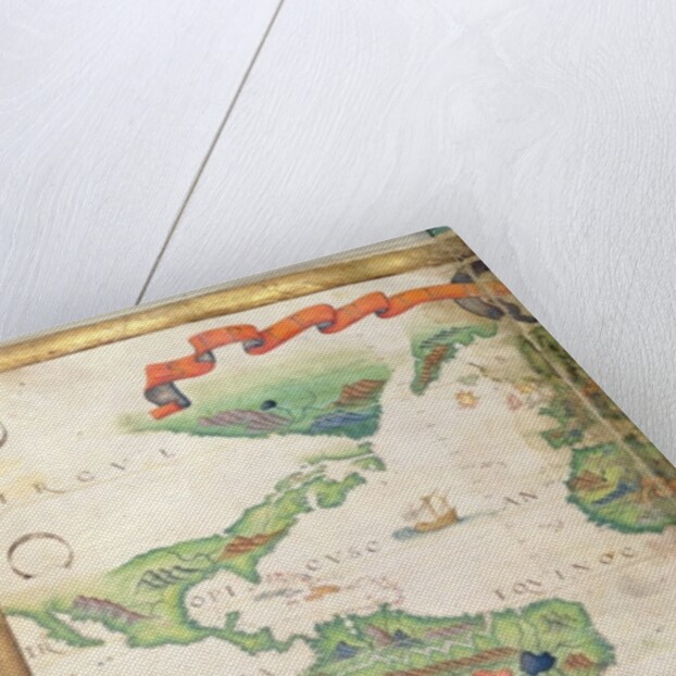 The Americas, detail from world atlas, 1565 by Diego Homem