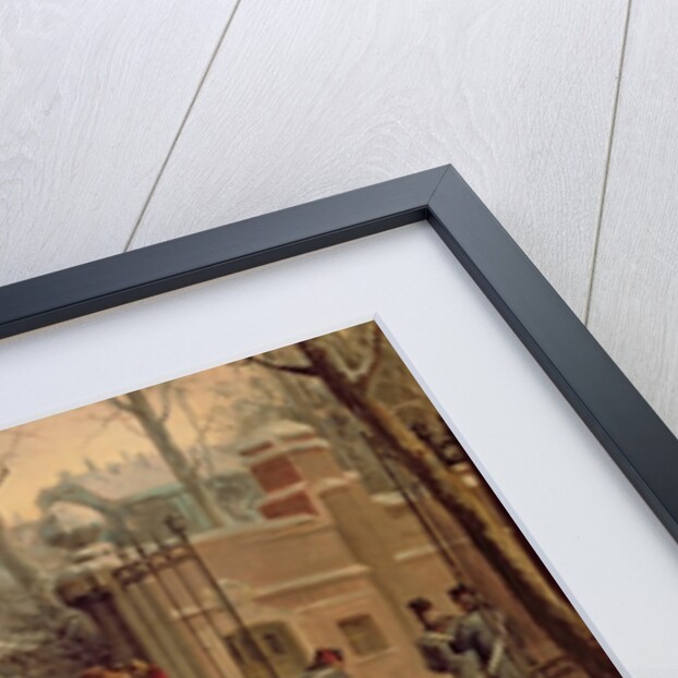 Scenery for the scene with Mimi and Rodolfo in the opera 'La Boheme' by Giacomo Puccini by Luigi Morgari