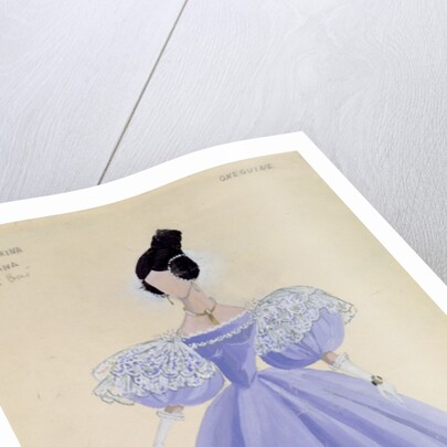 Costume design for Tatania in the opera 'Eugene Onegin' by Tchaikovsky by French School