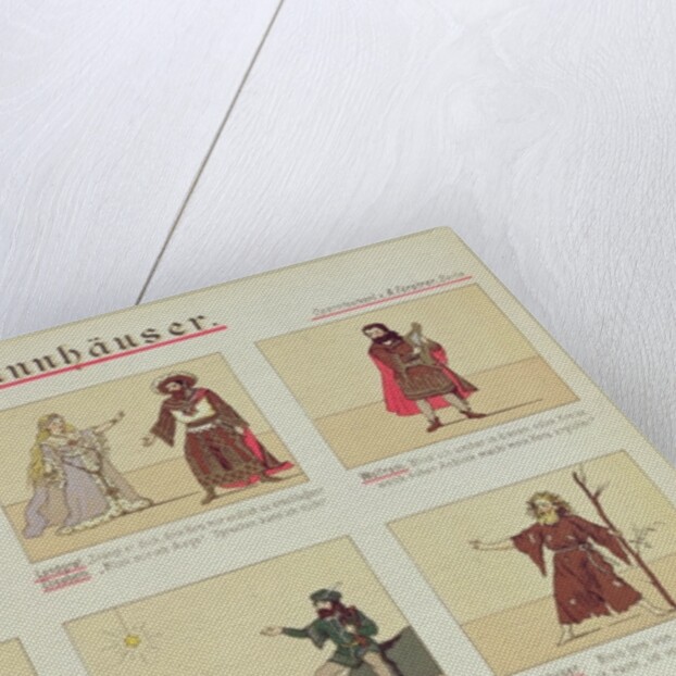 Six scenes relating to the opera 'Tannhauser' by Richard Wagner by German School