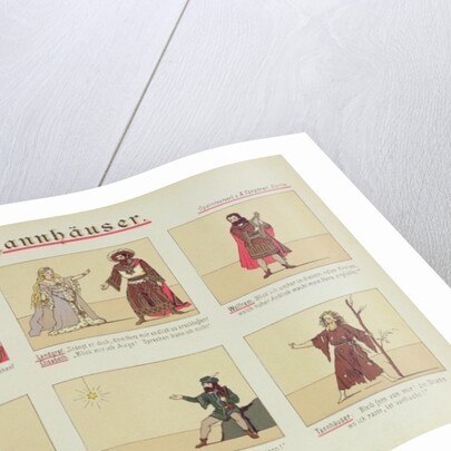 Six scenes relating to the opera 'Tannhauser' by Richard Wagner by German School