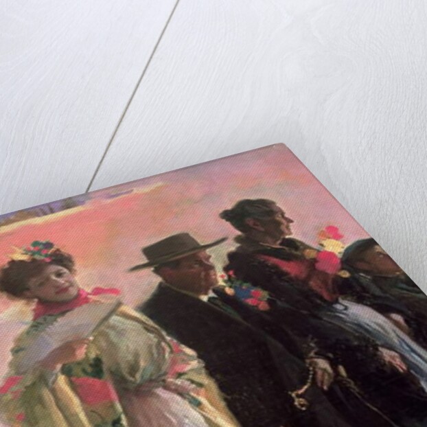 Villagers attending the celebrations of the patron of Madrid by Cecilio Pla Gallardo