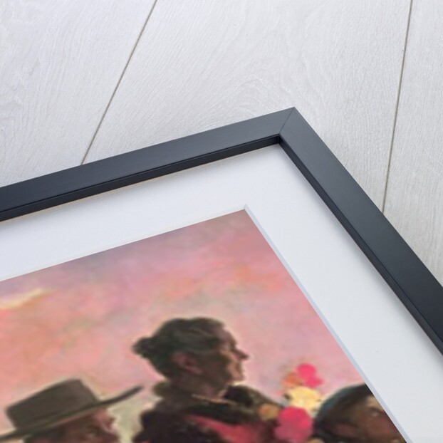 Villagers attending the celebrations of the patron of Madrid by Cecilio Pla Gallardo