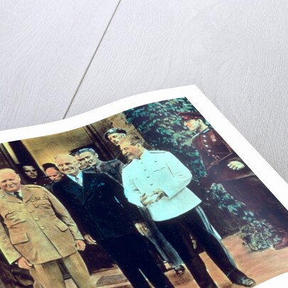 Winston Churchill President Truman and Joseph Stalin at the Potsdam Conference, July 1945 by English School