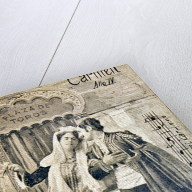 Postcard commemorating the Fourth Act of the opera 'Carmen', by Georges Bizet by Anonymous