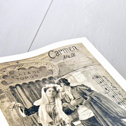 Postcard commemorating the Fourth Act of the opera 'Carmen', by Georges Bizet by Anonymous