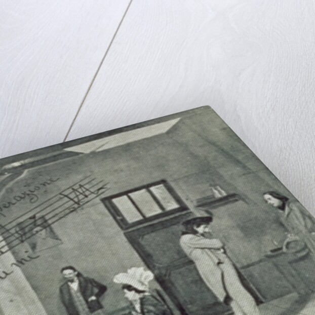 Scene from Act IV of the opera 'La Boheme', by Puccini by Anonymous