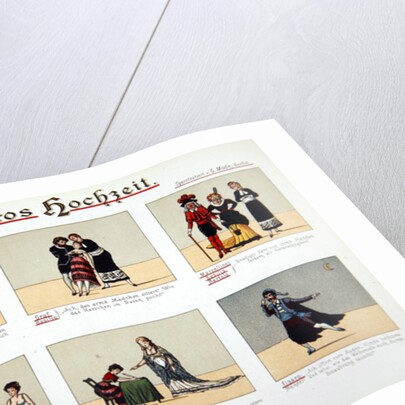 Six scenes from the opera 'The Marriage of Figaro', by Wolfgang Amadeus Mozart published by G. Mode, 1882 by German School