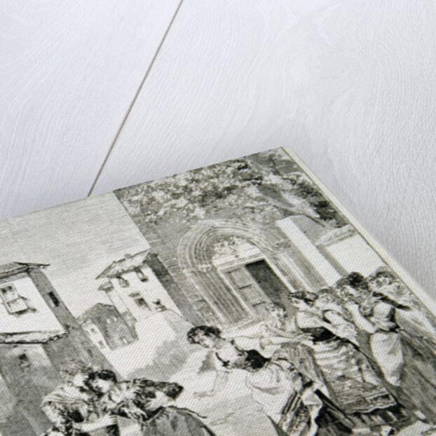 Scene from the opera 'Cavalleria rusticana', by Pietro Mascagni by Italian School