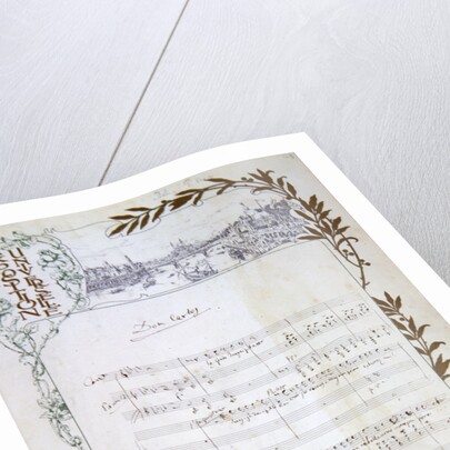 Score of the opera, 'Don Carlos', by Giuseppe Verdi written on paper printed for the Exposition Universelle of 1900 by Anonymous