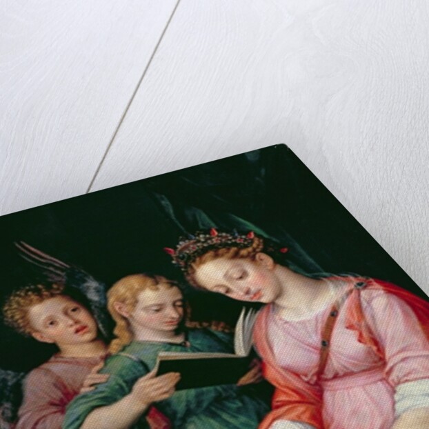 St. Cecilia Accompanied by Three Angels by Michiel I Coxie or Coxcie