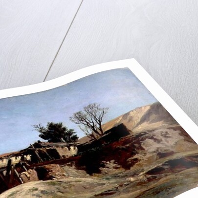 Rooftops on the Principe Pio Mountain by Carlos de Haes