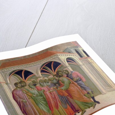 Maesta: Judas Receives Thirty Pieces of Silver, 1308-11 by Duccio di Buoninsegna