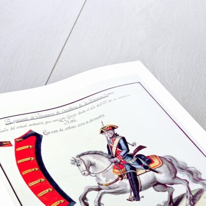 Uniform of the Volunteers of the Havana Cavalry Regiment, 1763 by Spanish School