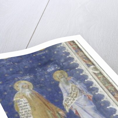 The Prophets fresco in the Salle de la Grande Audience, detail depicting the Prophets Moses and Isaiah, c.1344-5 by Matteo Giovanetti