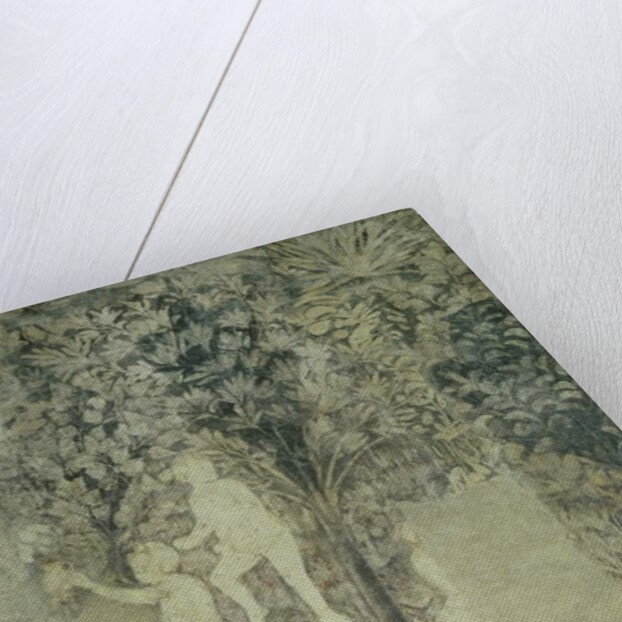 Detail of men bathing from the decorative scheme in the Hall of the Popes, 1437 by Matteo Giovanetti