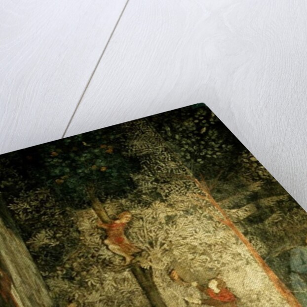 Hunting dogs and men climbing a tree by Matteo Giovanetti