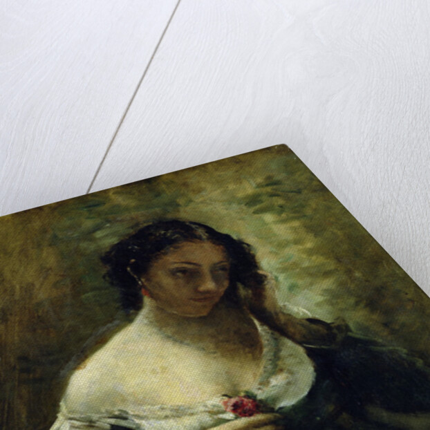 The Girl With The Rose, c.1865 by Jean Baptiste Camille Corot