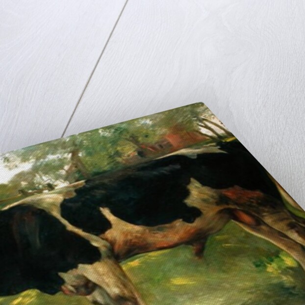 The painter Charlotte Berend with a bull, 1902 by Lovis Corinth